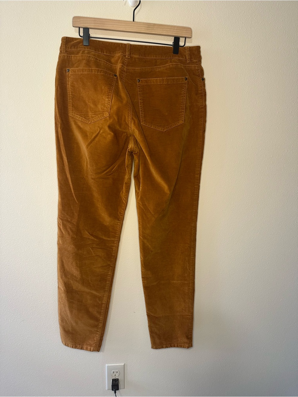 Peruvian connection velveteen straight leg pants in toffee brown size US 12 - Picture 2 of 8